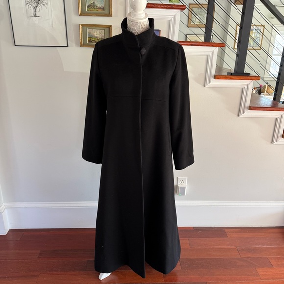 Loro Piana Jackets & Blazers - FLEURETTE by LORO PIANA Black Cashmere & Wool Long Coat Sz 8